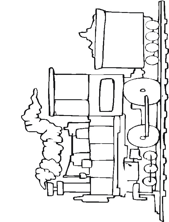 Plansa de colorat cu Tren 45 40